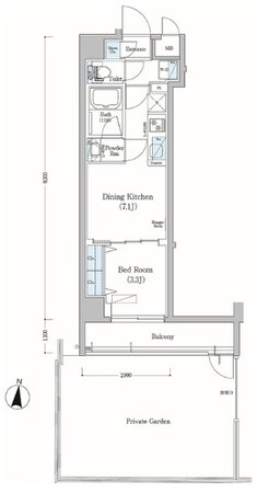 森下駅 徒歩5分 1階の物件間取画像